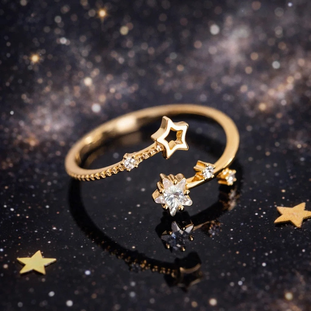Bague étoiles filantes