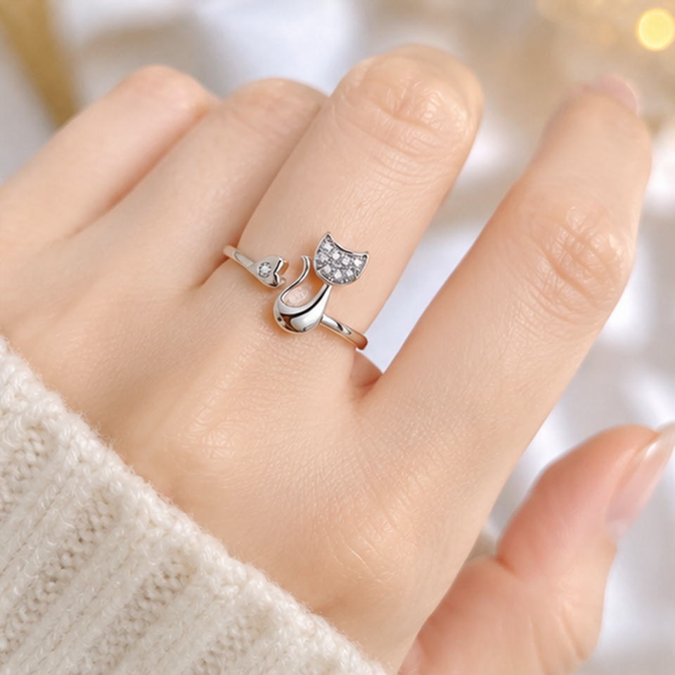 Bague petit chat