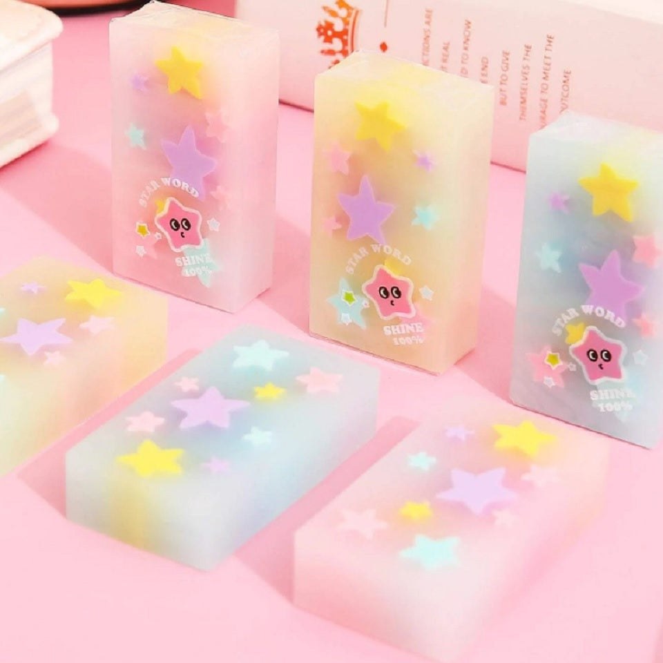 Gomme colorée étoiles