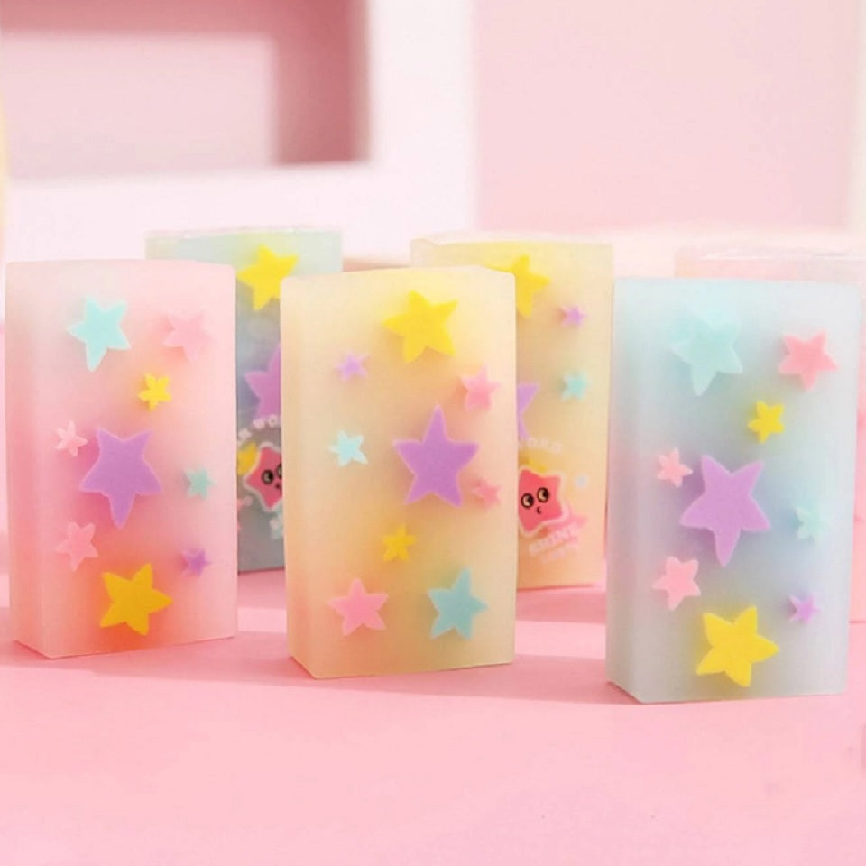 Gomme colorée étoiles