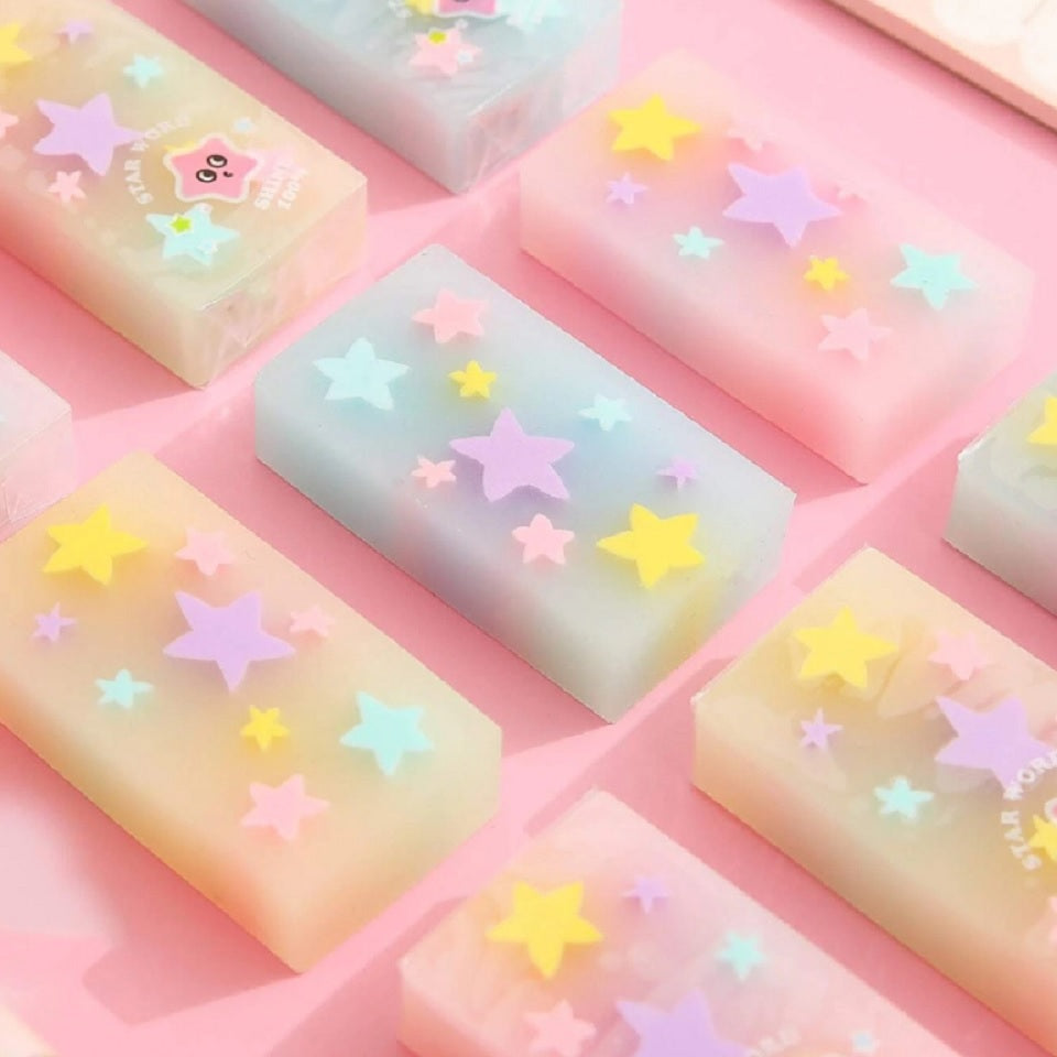 Gomme colorée étoiles