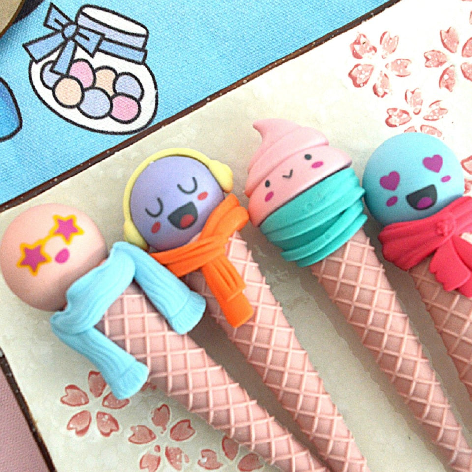 Grande gomme cornet de glace kawaii