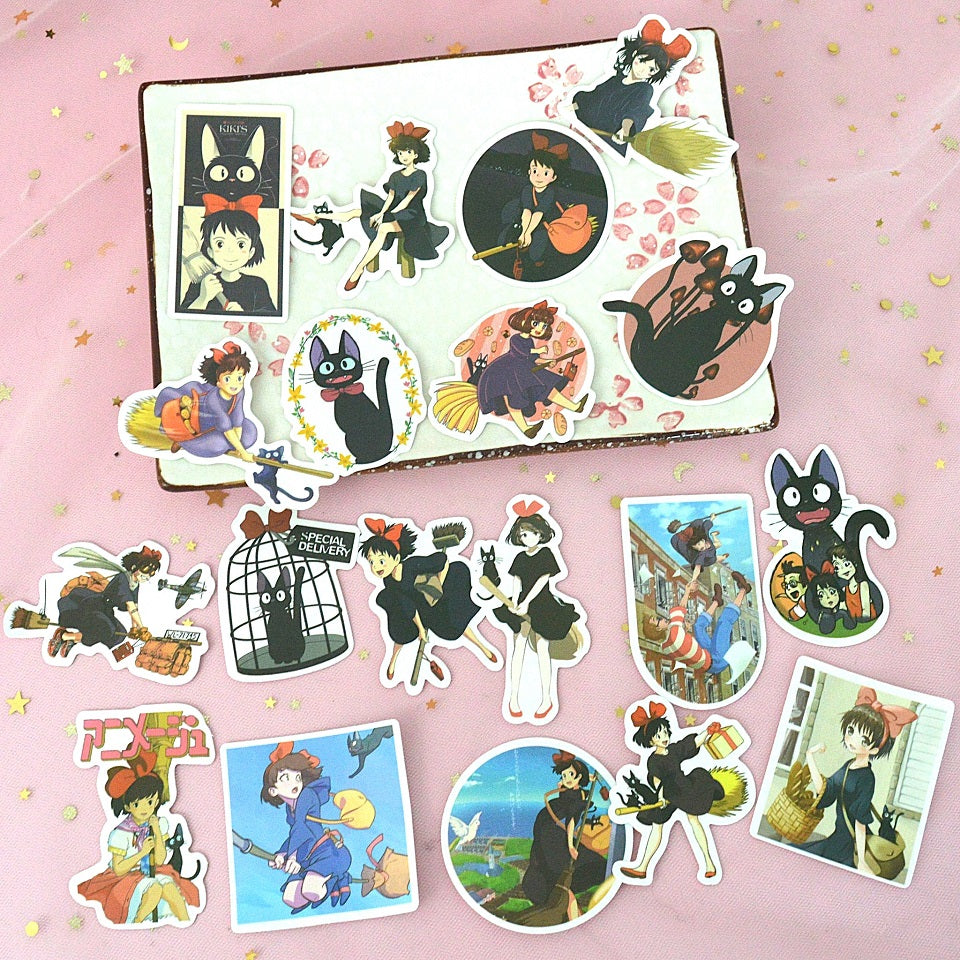 Lot de 20 stickers Kiki la petite sorcière