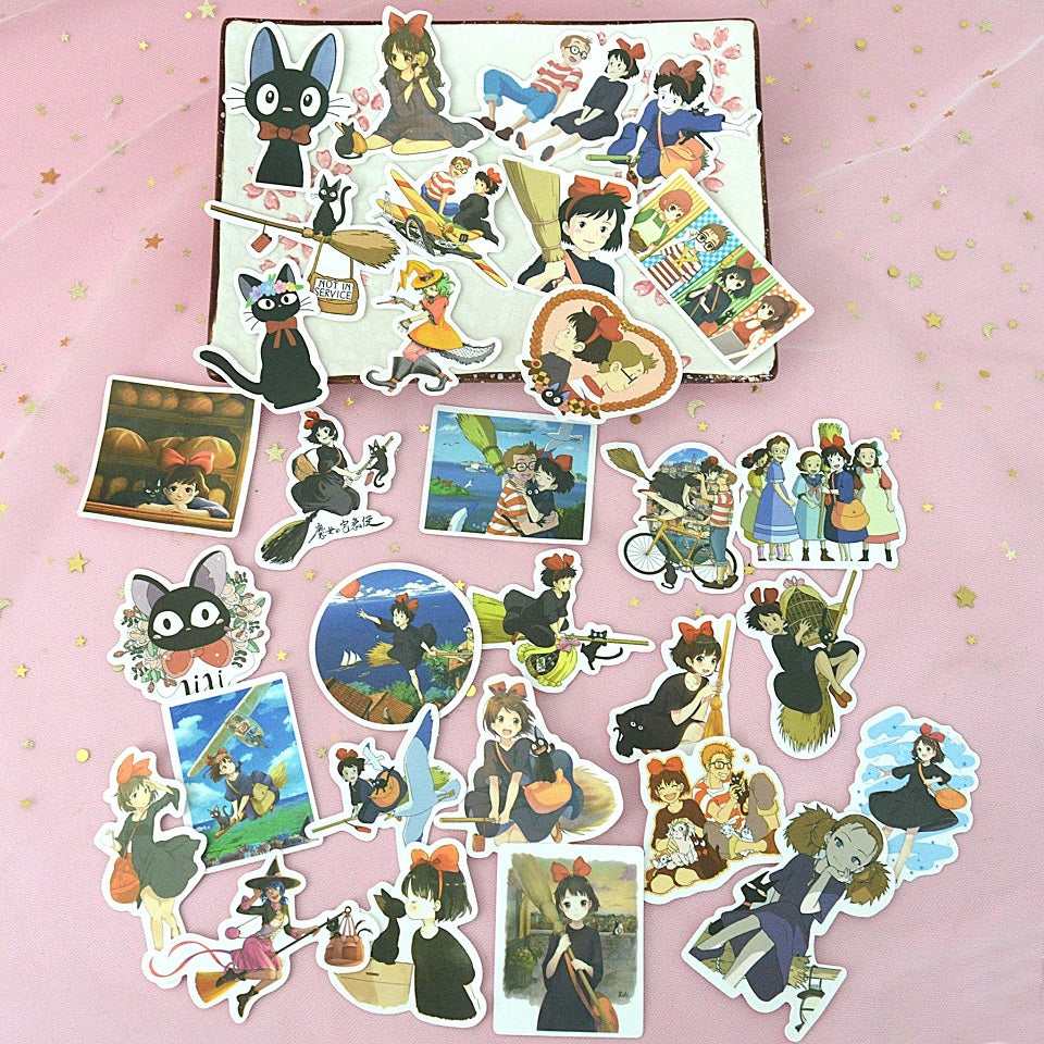 Lot de 20 stickers Kiki la petite sorcière