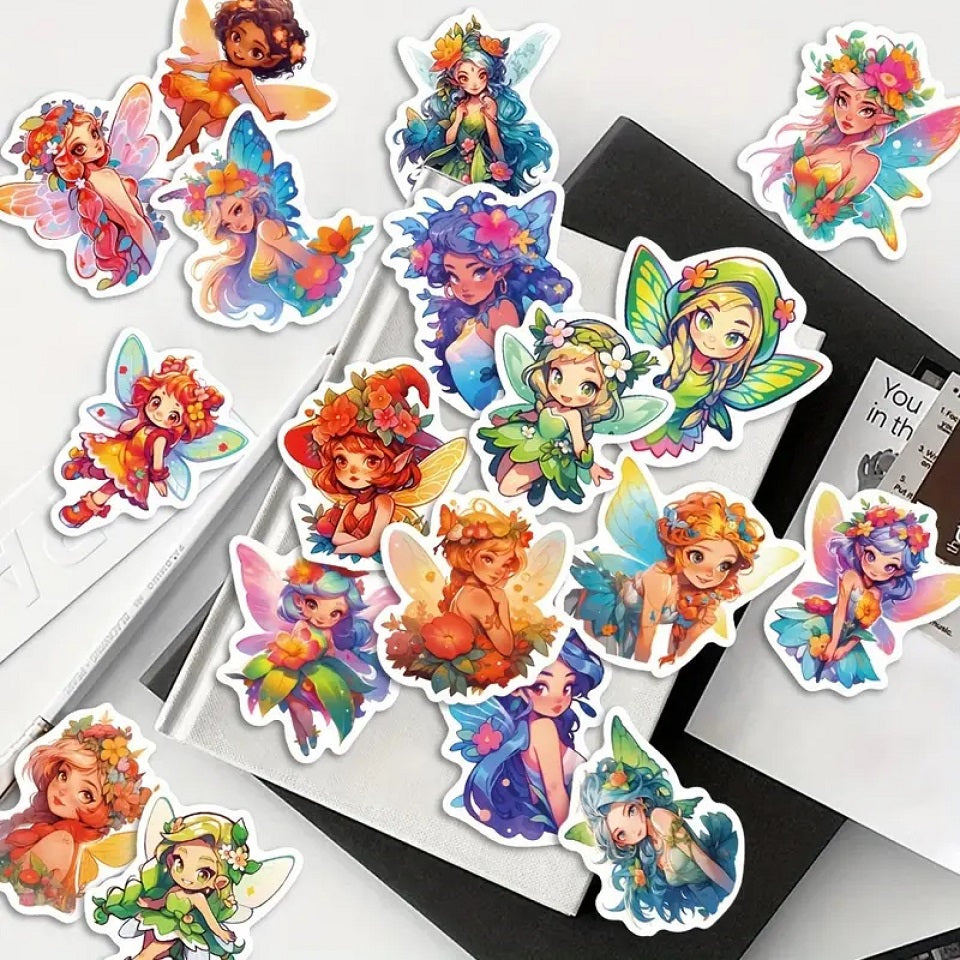 Lot de 20 stickers fées