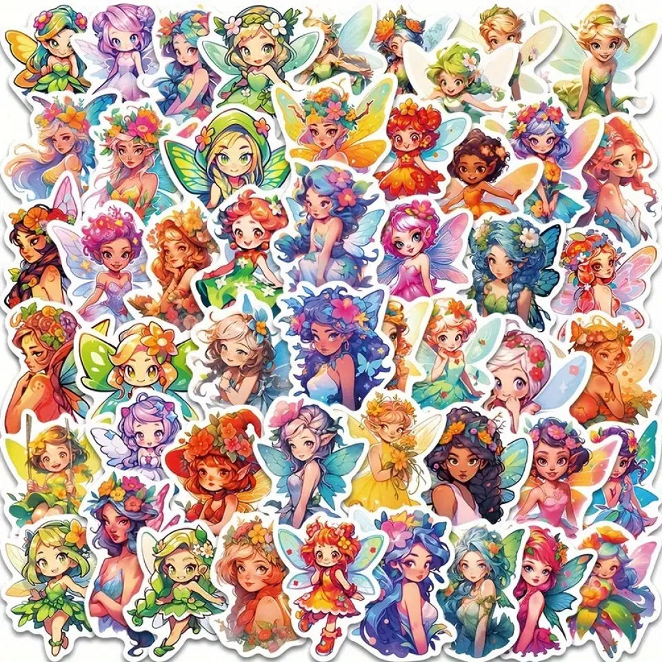Lot de 20 stickers fées