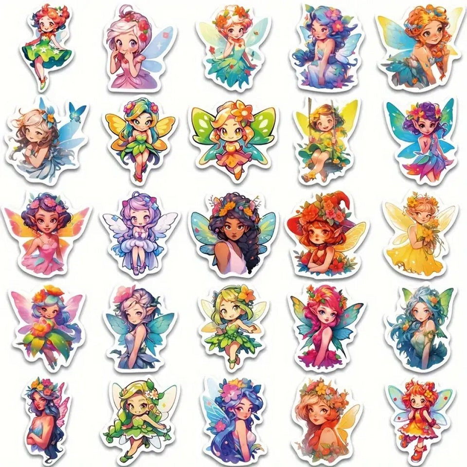 Lot de 20 stickers fées