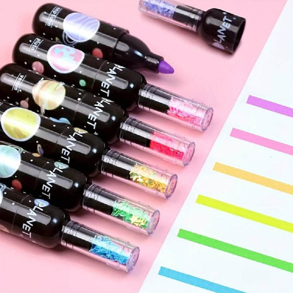 Lot de 6 surligneurs bouteille
