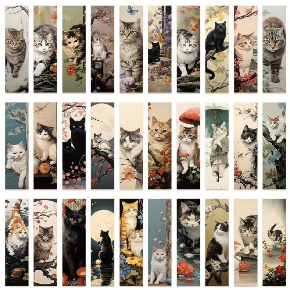 Marque-page cartonné chat