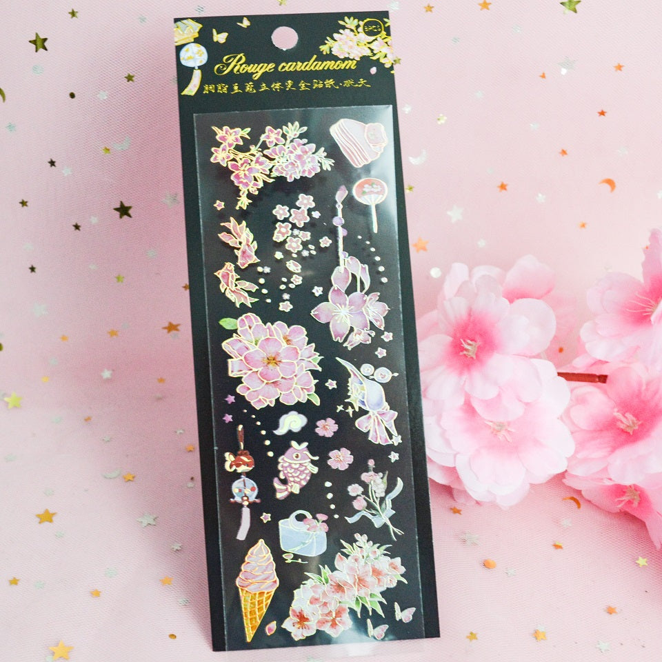 Planches de stickers pink blossom