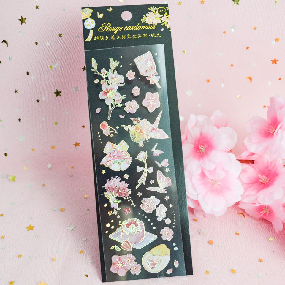 Planches de stickers pink blossom