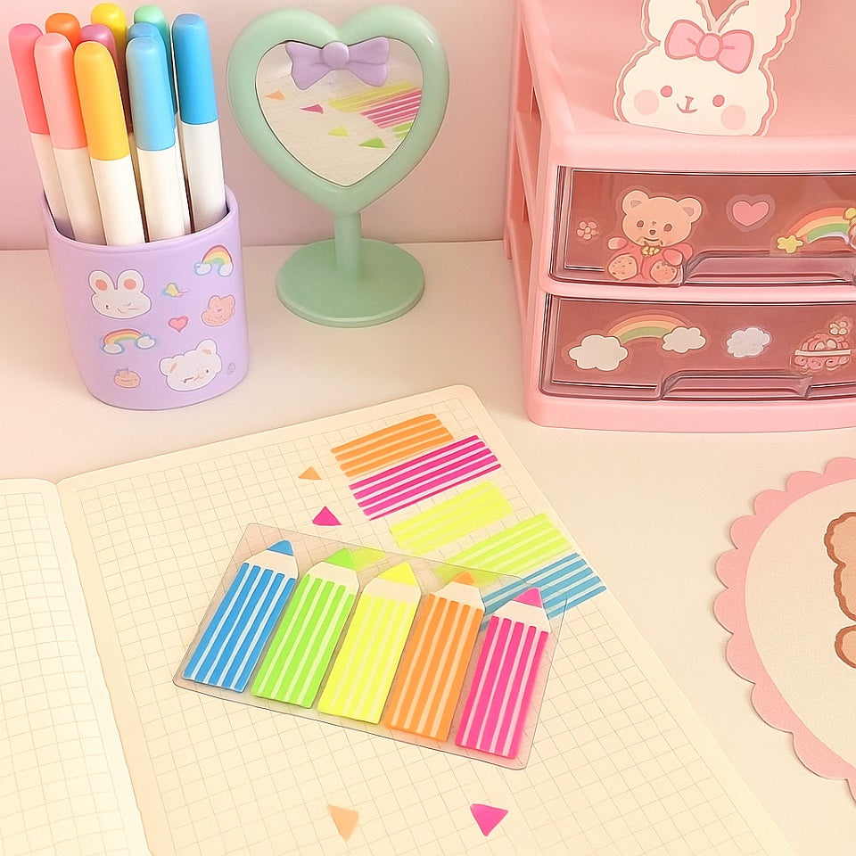 Sticky notes en forme de crayons