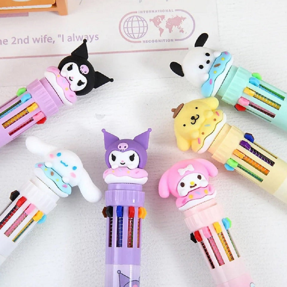 Stylo 10 couleurs Sanrio