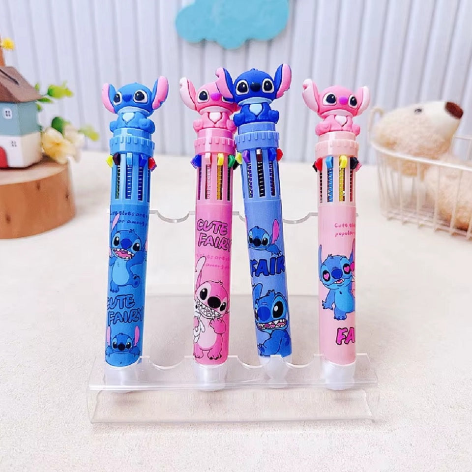 Stylo 10 couleurs Stitch