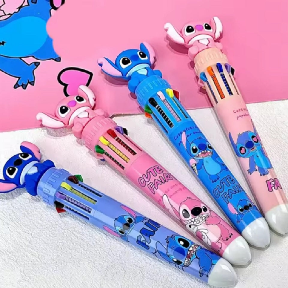 Stylo 10 couleurs Stitch