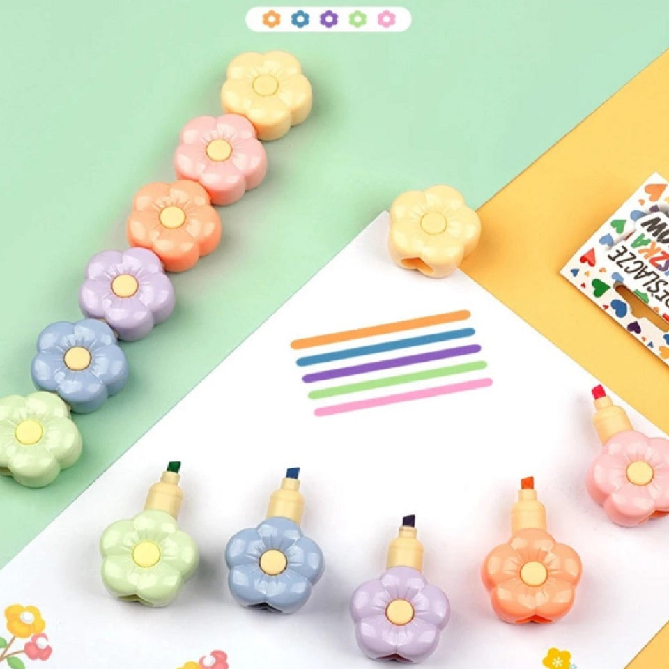 Surligneurs empilables fleurs (PROMO -16%)