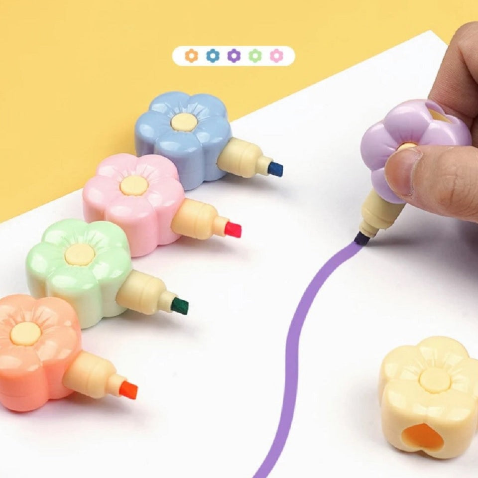 Surligneurs empilables fleurs (PROMO -16%)