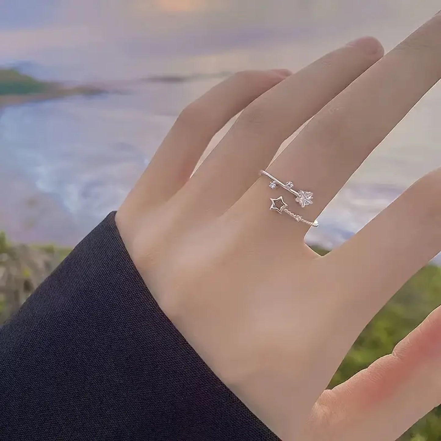 Bague étoiles filantes