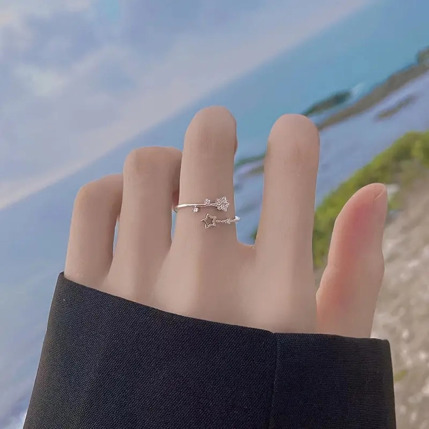 Bague étoiles filantes