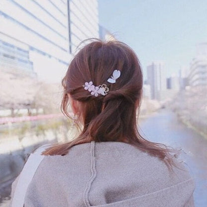 Barrette à cheveux fleurs de sakura