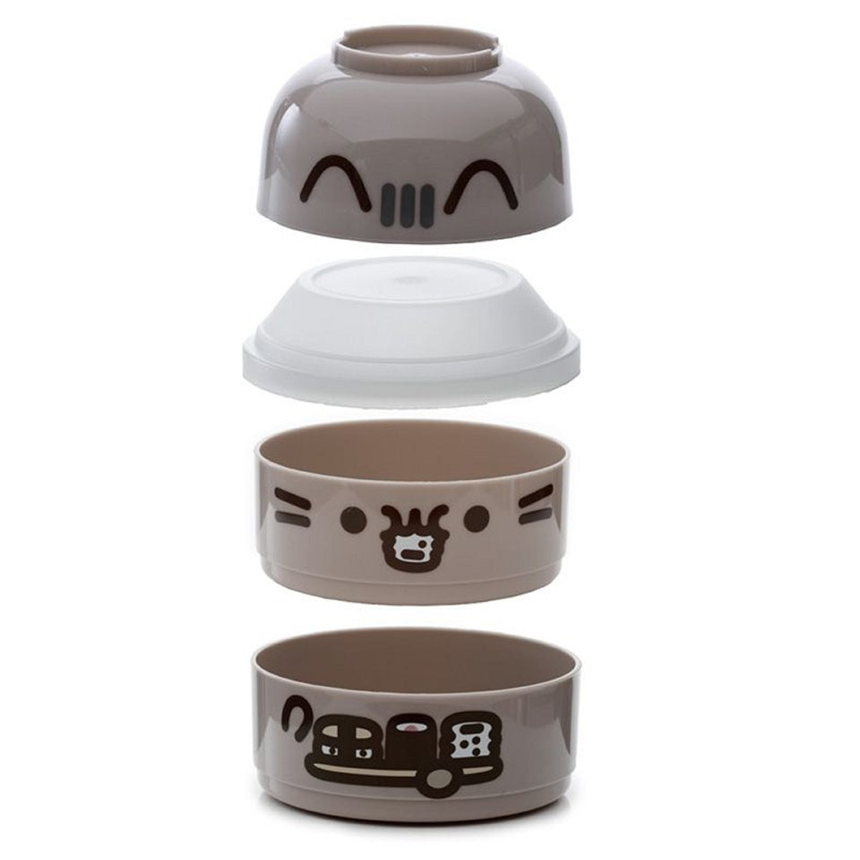 boite repas bento box au design pusheen pour transporter les repas. idéal pour pique-nique. Design mignon kawaii et pratique avec plusieurs compartiments