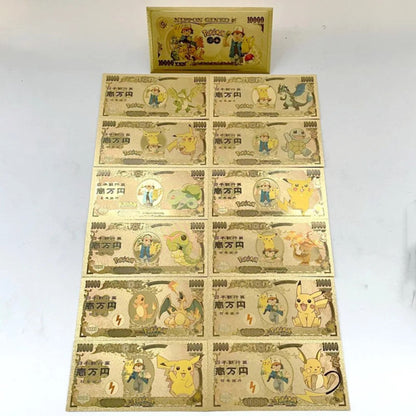 Billet de collection yen doré Pokemon