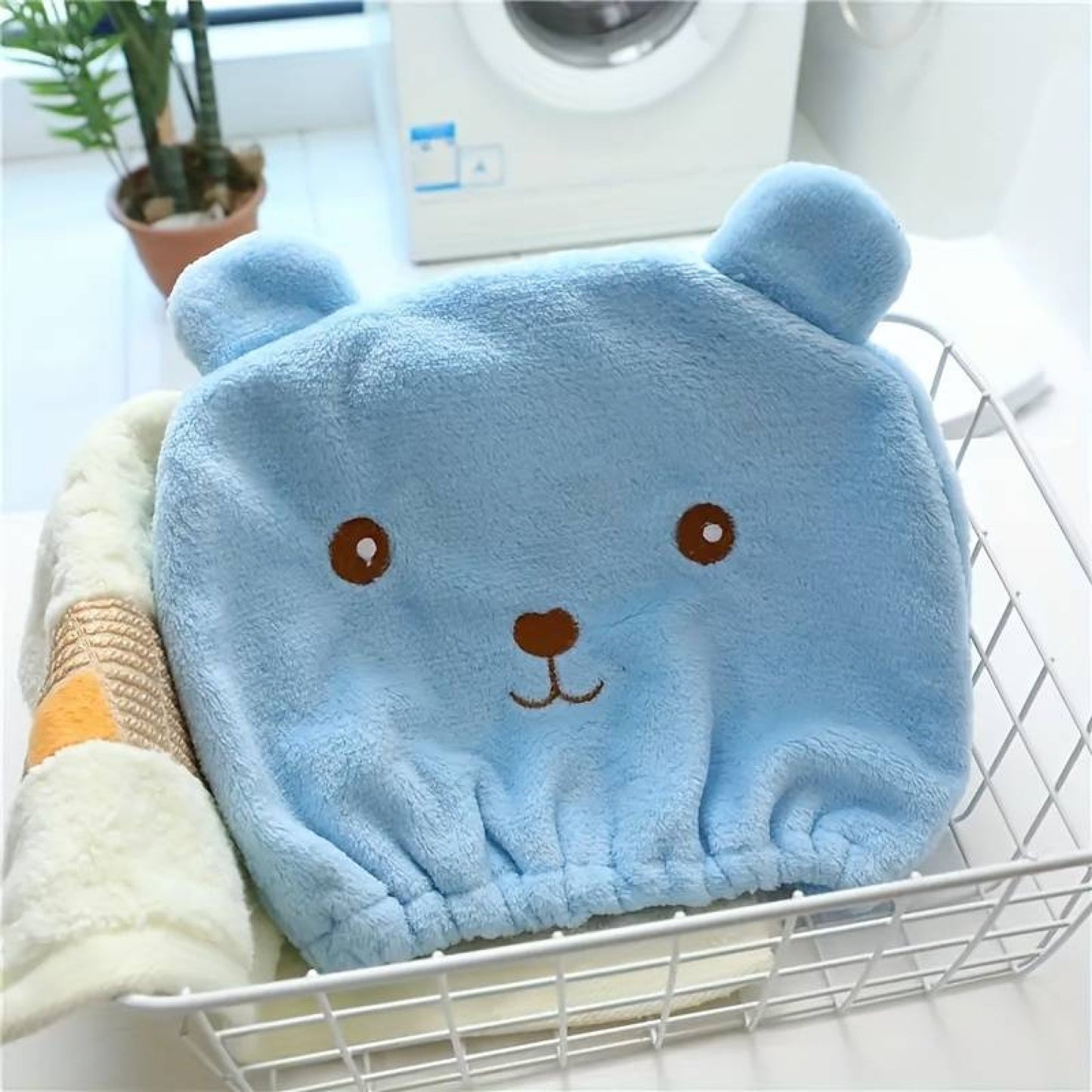 Serviette ourson pour cheveux