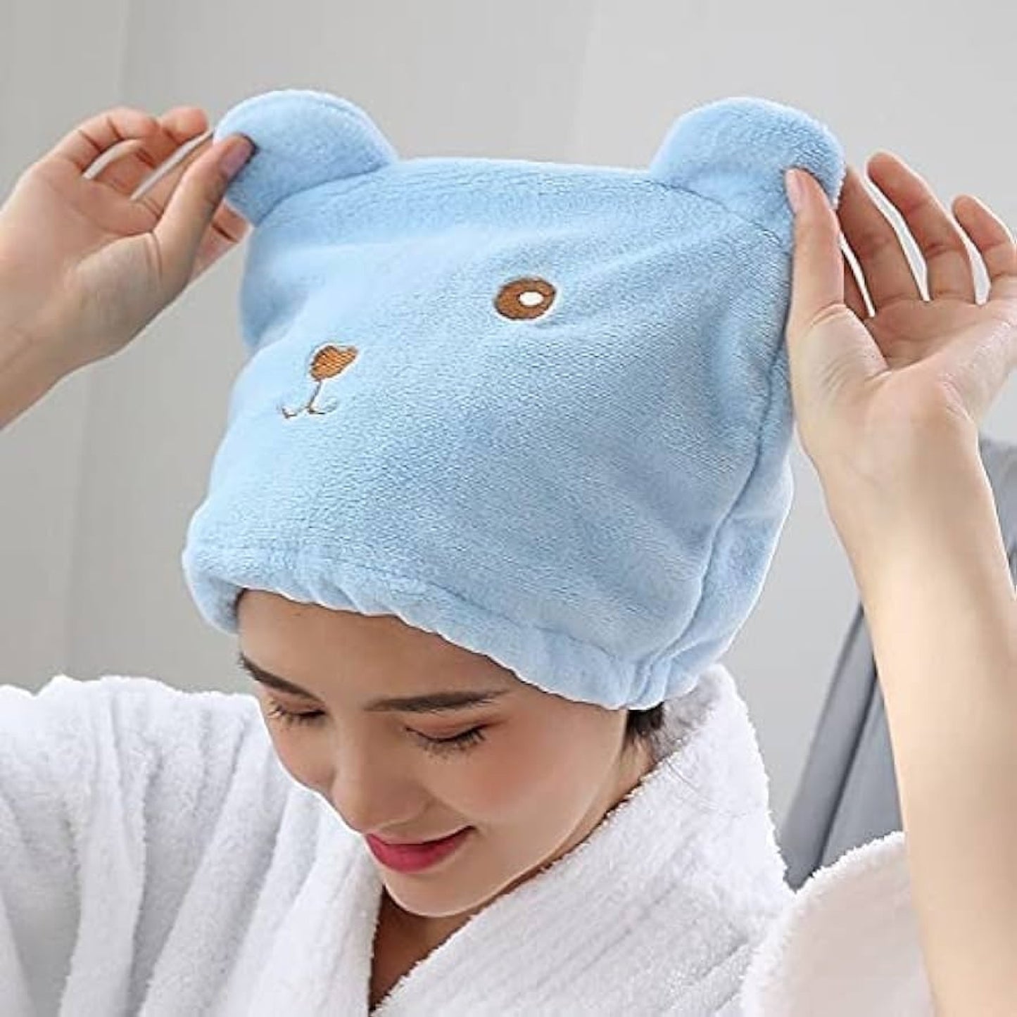 Serviette ourson pour cheveux