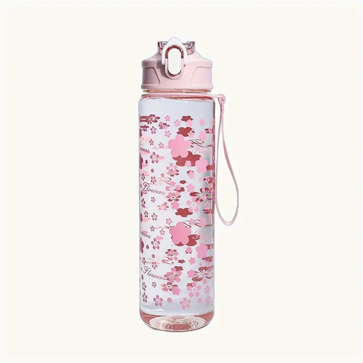 Bouteille motif fleurs de sakura