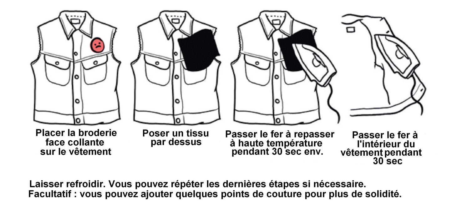 Lot de 3 broderies thermocollantes Totoro