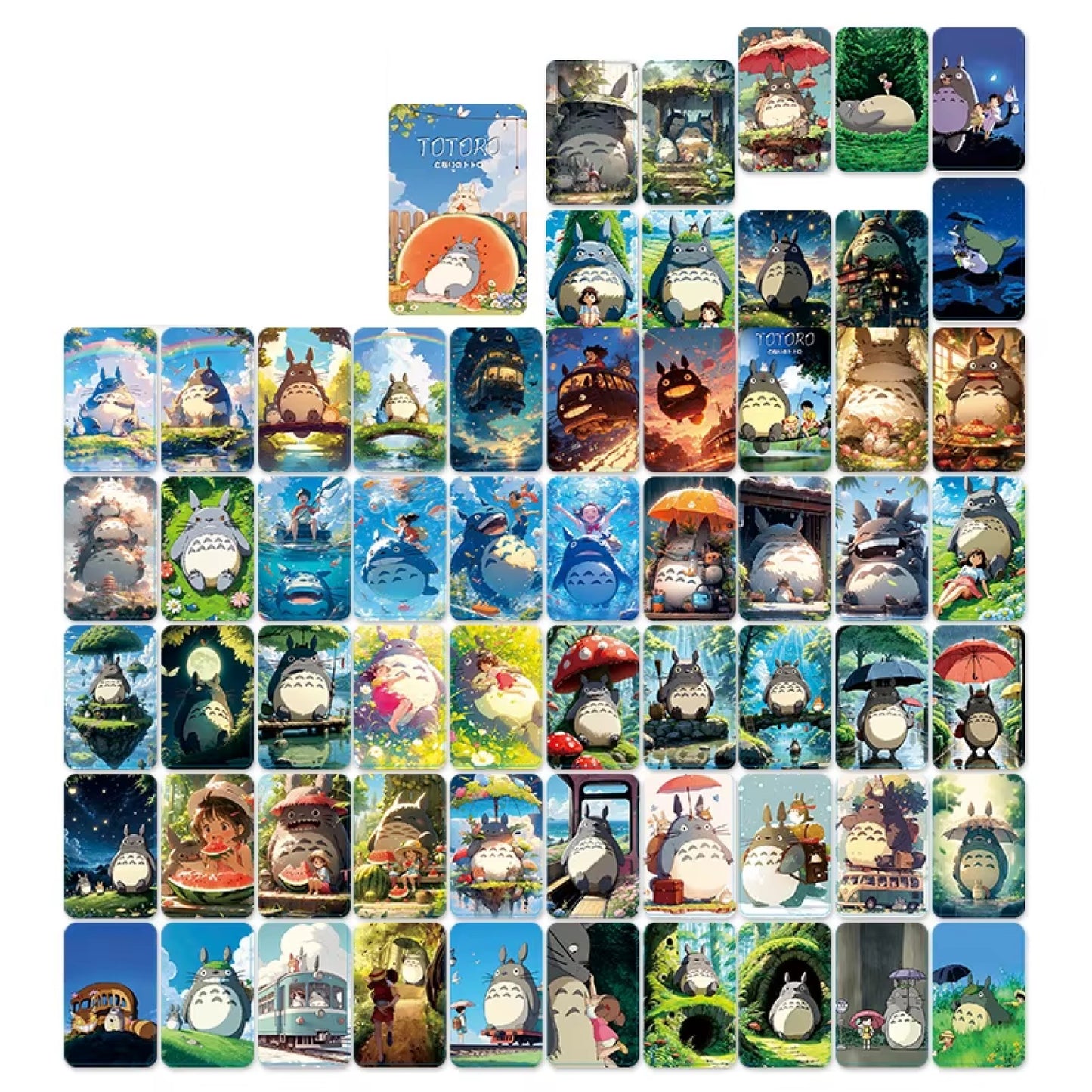 Lot de 4 cartes Totoro à collectionner