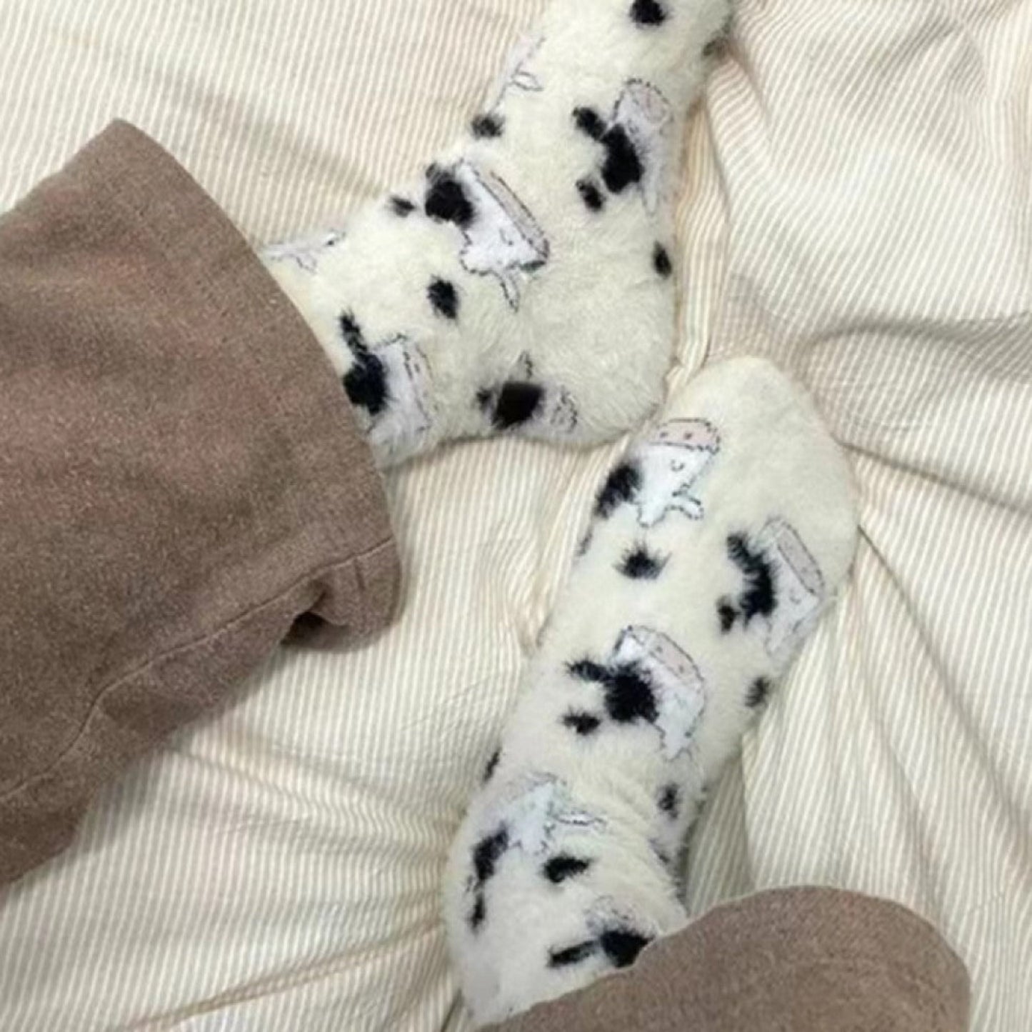 Chaussettes pilou motif vache