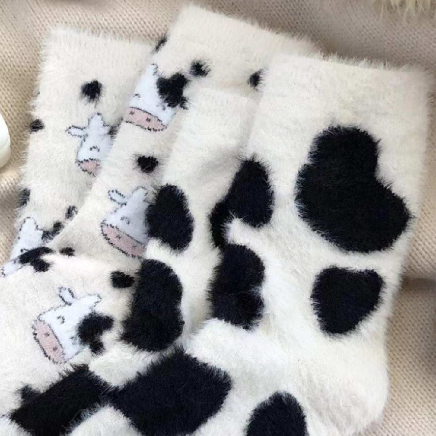 Chaussettes pilou motif vache