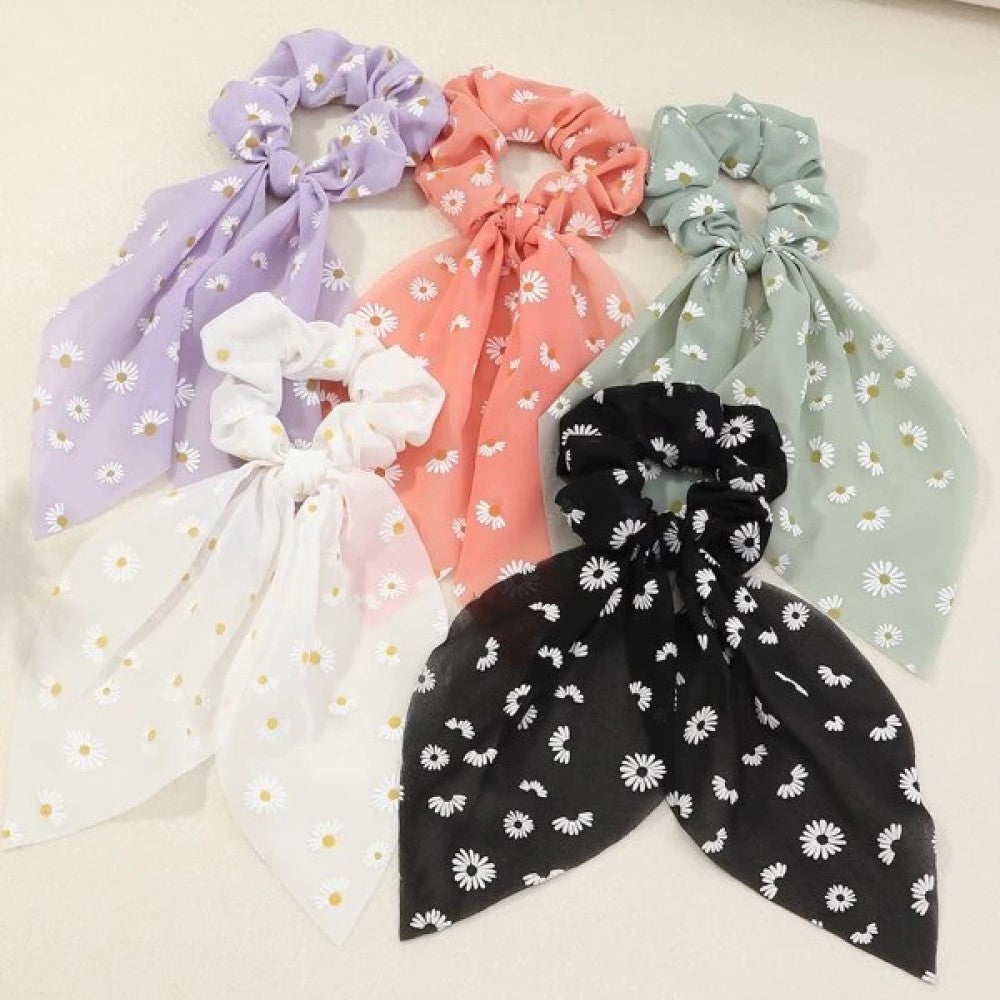 Chouchou foulard marguerites