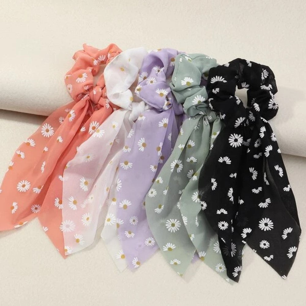 Chouchou foulard marguerites