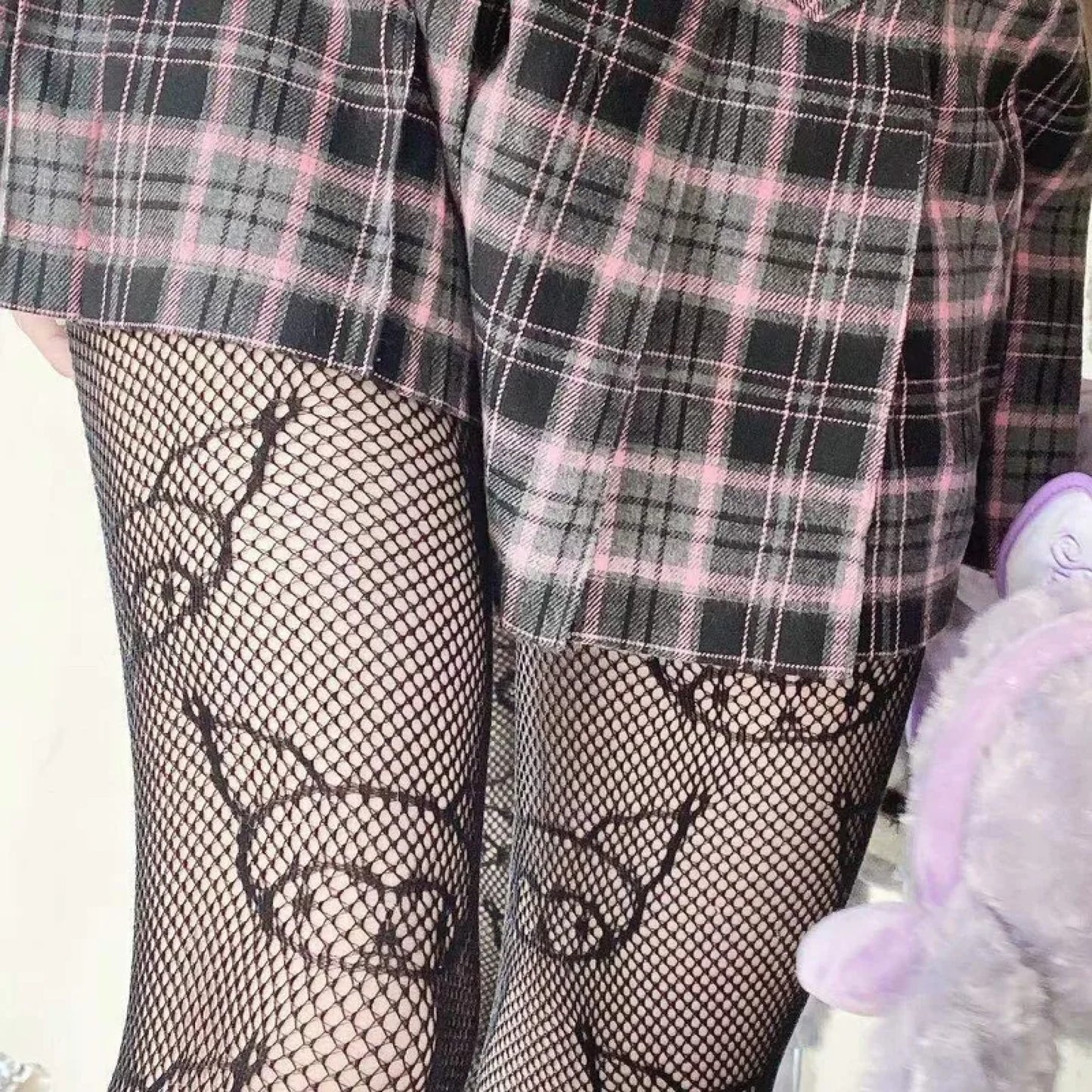 Collants résille motif Kuromi