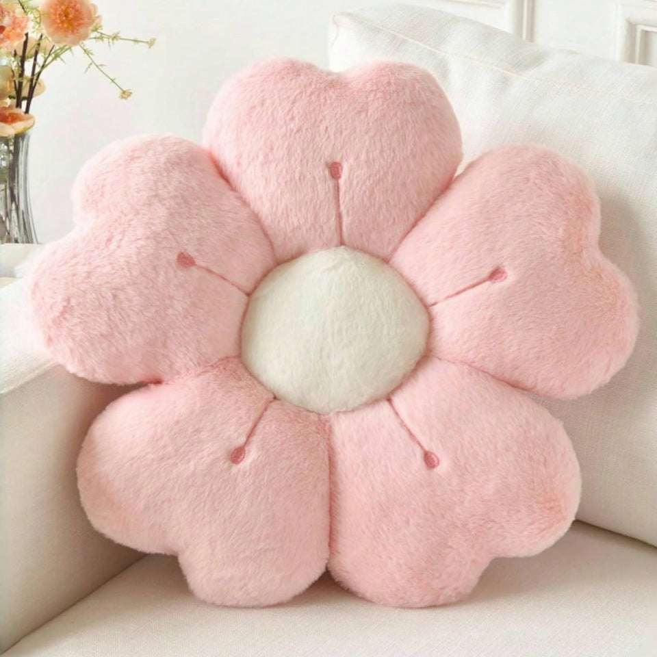 un coussin tout doux et moelleux en forme de fleur de sakura rose. Douceur et tendresse pour un coin déco floral et mignon