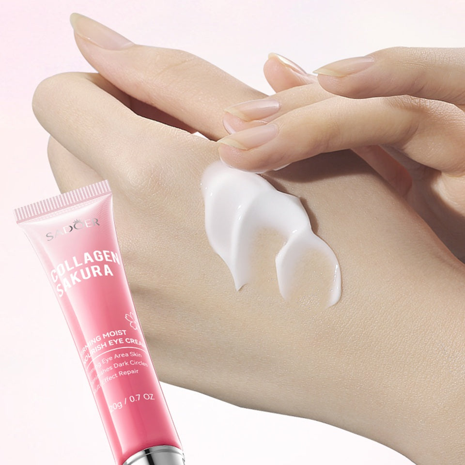 une crème pour le contour des yeux au sakura. Effet raffermissant, réduit les cernes, nourrit et hydrate en profondeur.