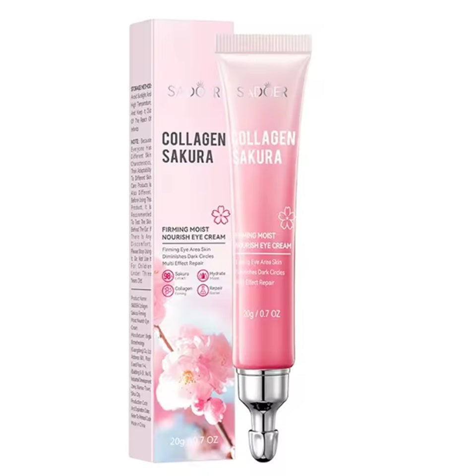 une crème pour le contour des yeux au sakura. Effet raffermissant, réduit les cernes, nourrit et hydrate en profondeur.
