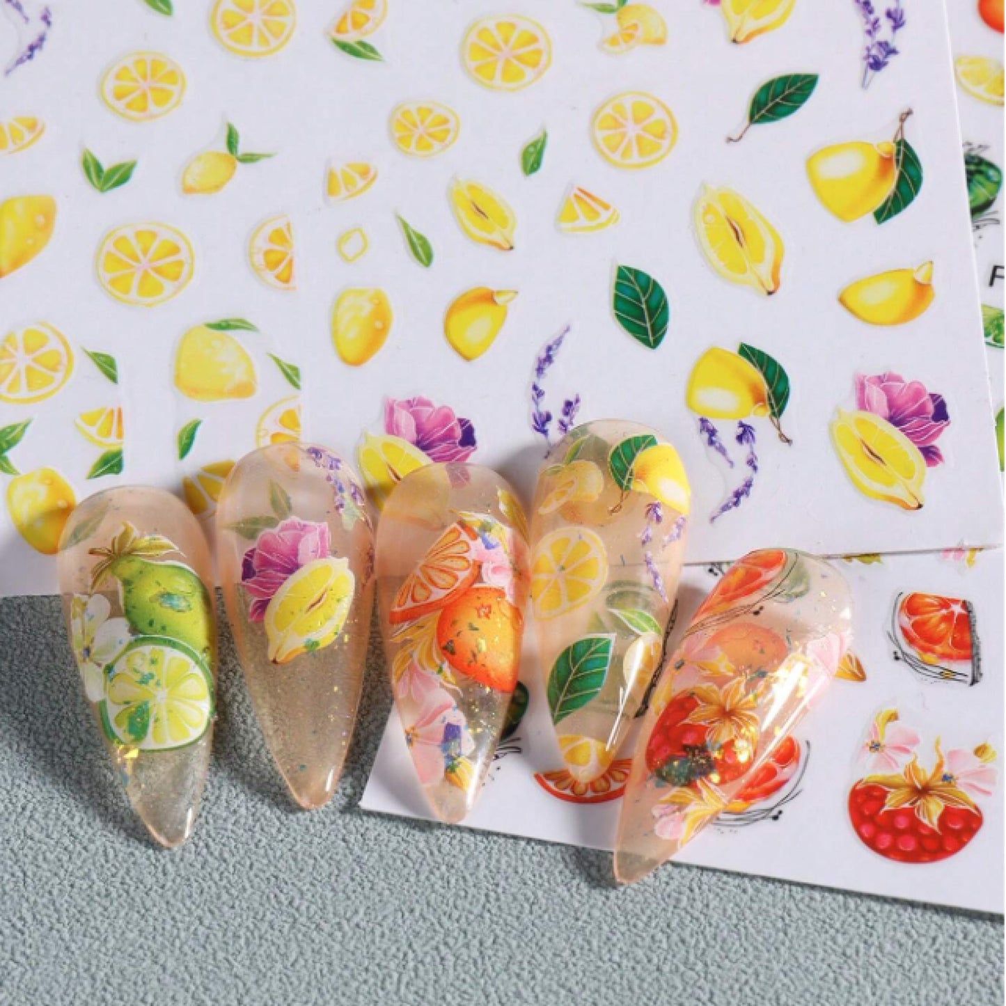 Déco nail art agrumes