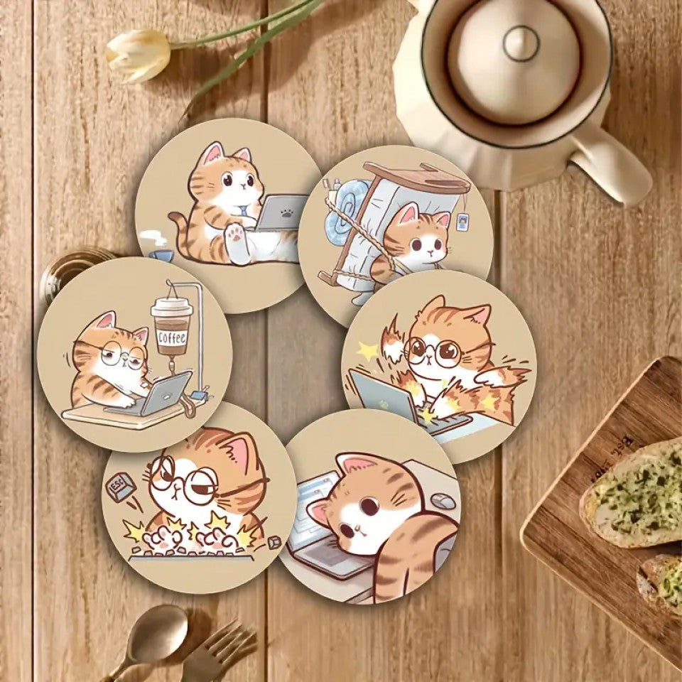 Dessous de verre chibi chat