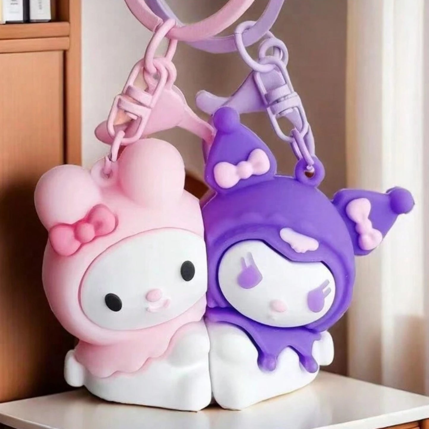 Double porte-clés Kuromi My Melody