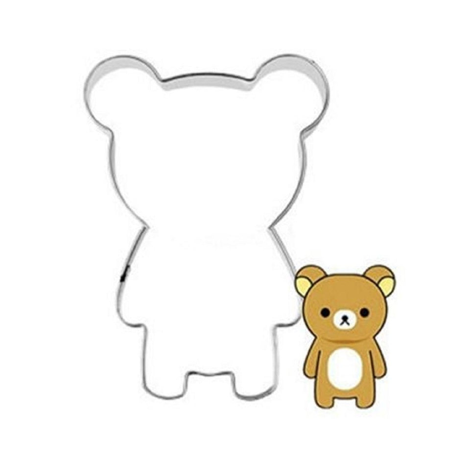 un emporte-pièce en acier inoxydable en forme de Rilakkuma. Parfait pour ajouter une touche mignonne à tous vos biscuits !