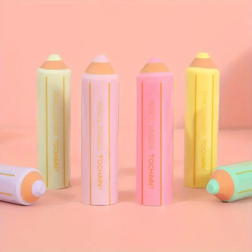 Gomme en forme de crayon de couleur