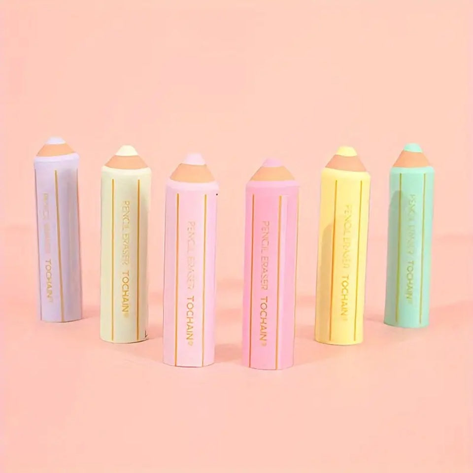 Gomme en forme de crayon de couleur