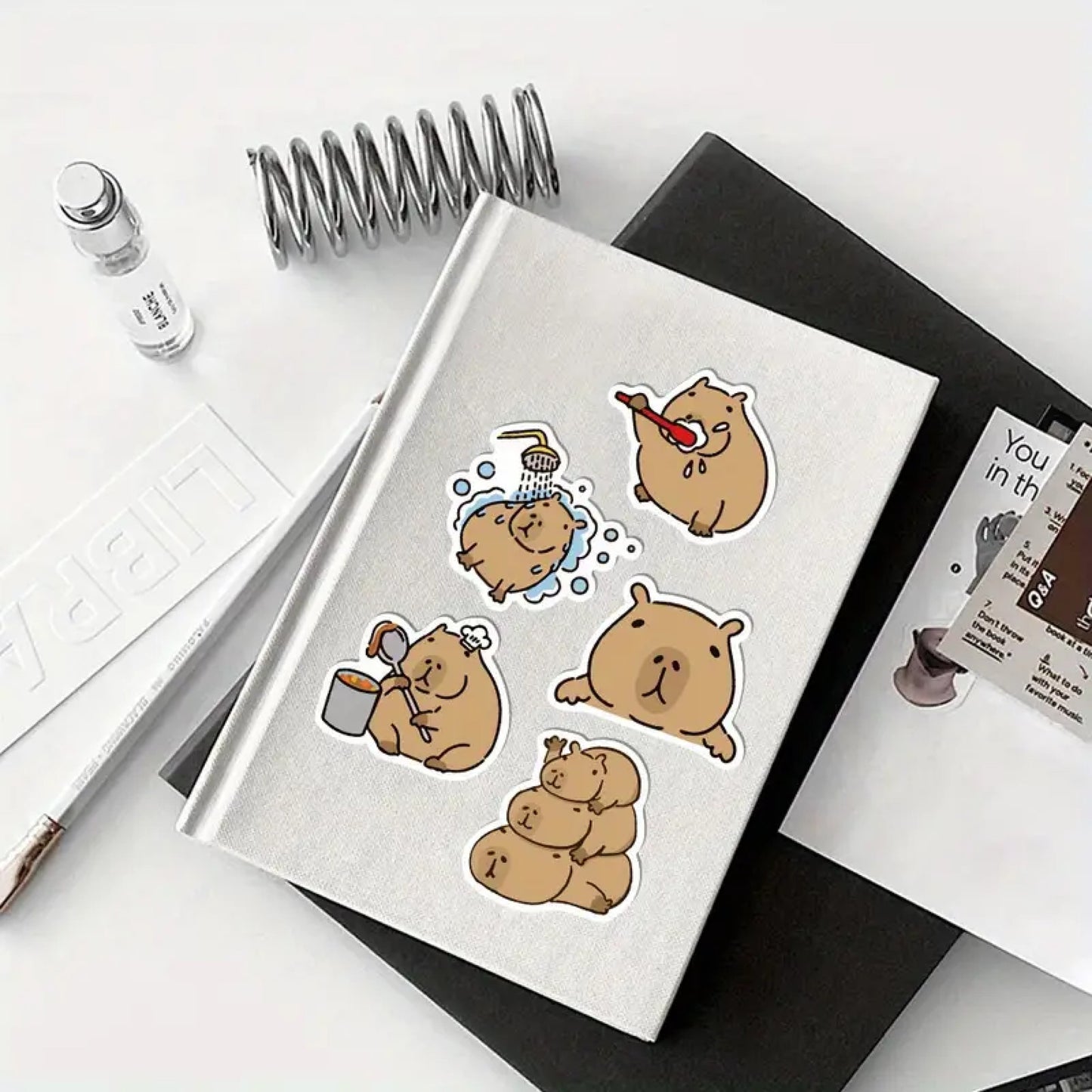 Lot de 20 stickers capybara