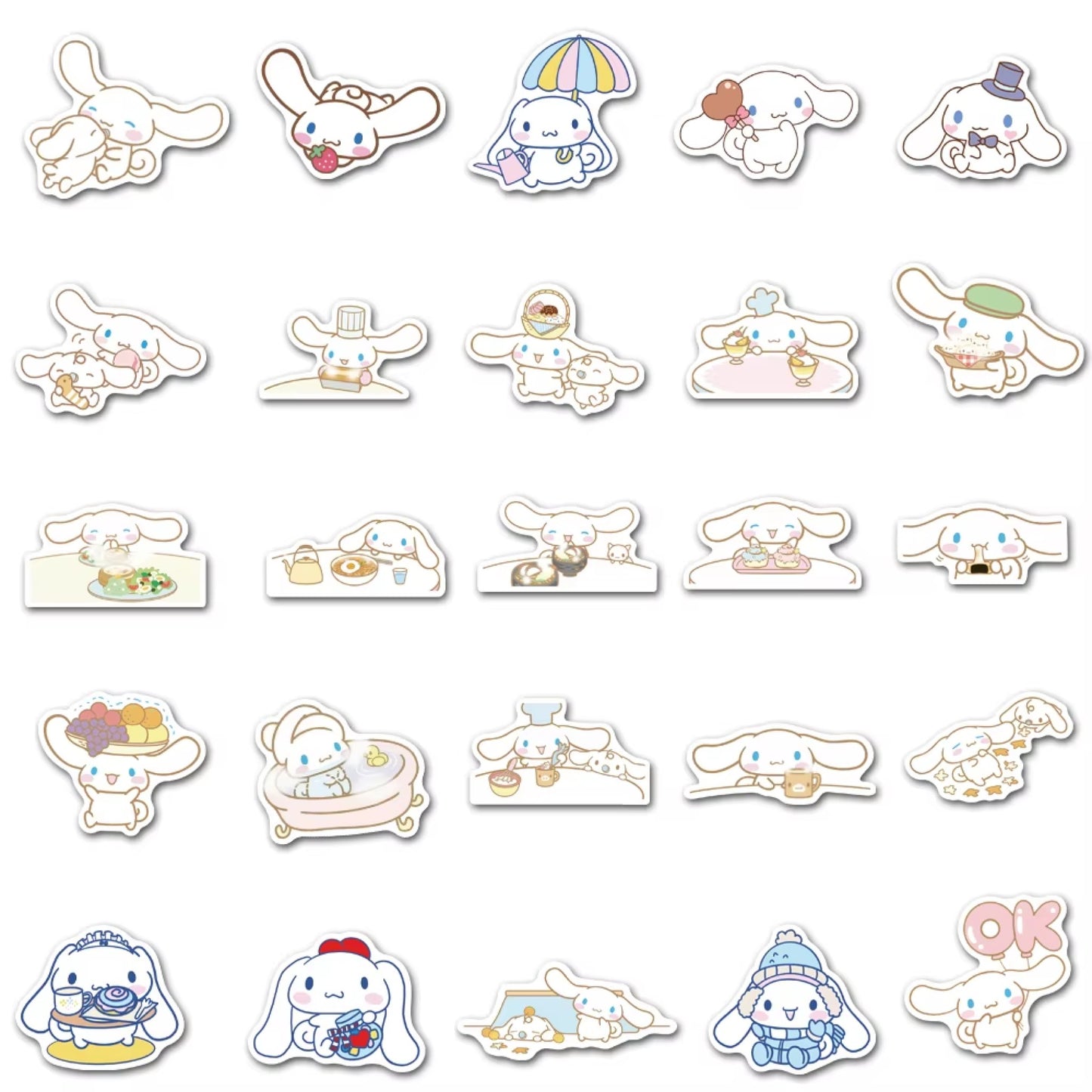 Lot de 20 stickers Cinnamoroll
