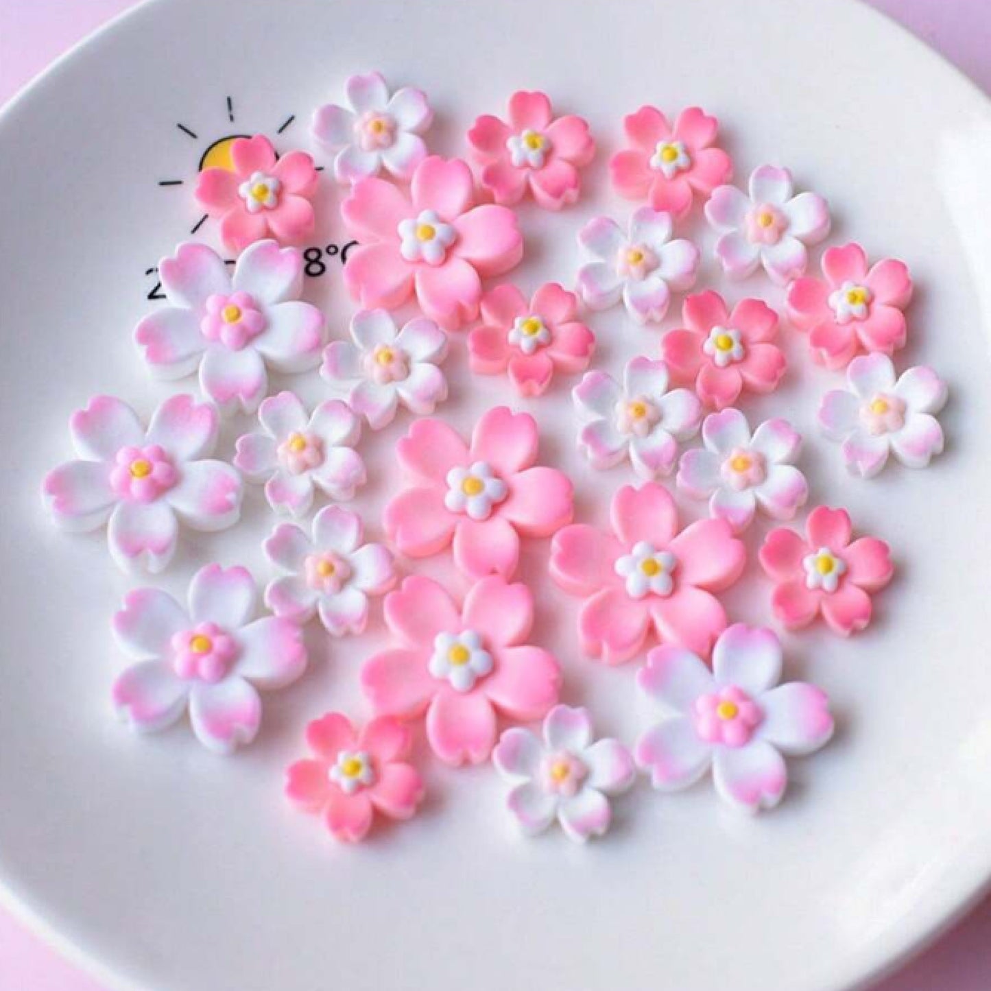 Lot de 2 magnets fleur de sakura