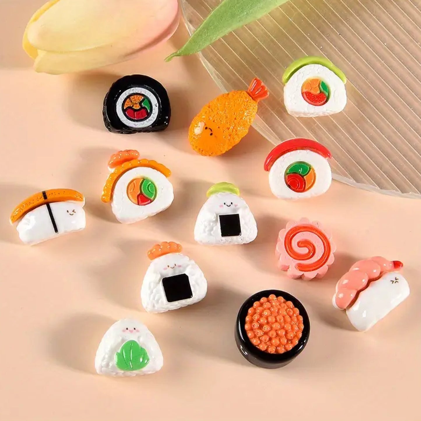 Lot de 4 magnets sushis maki onigiri