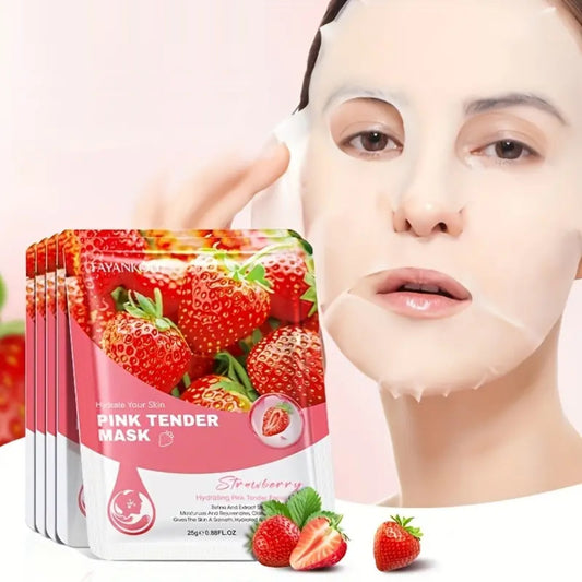 Masque visage à la fraise